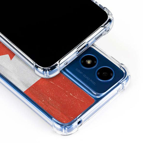 Canada Flag Distressed Moto G Play 4G (2024) Clear Case